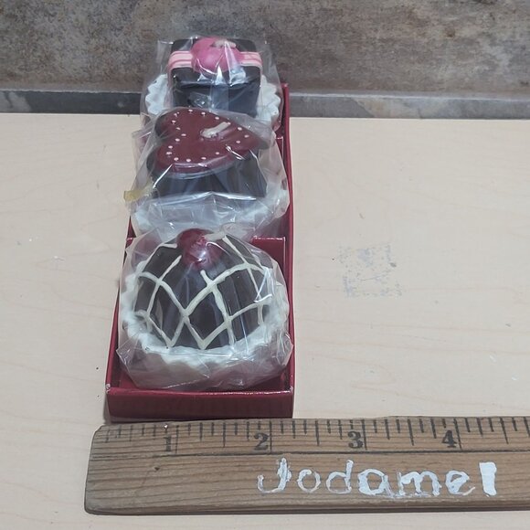 Decorative Truffles Heart Shaped Candy Chocolate Candle Gift Set Set of 2 - Picture 9 of 9